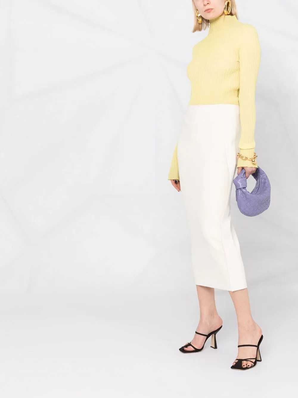 фото Jil sander юбка миди с разрезом