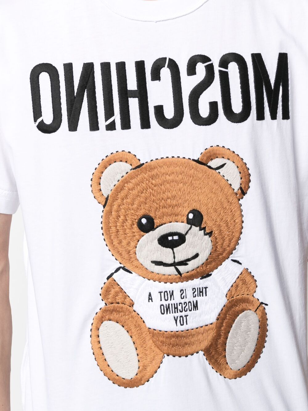 фото Moschino футболка с аппликацией teddy bear