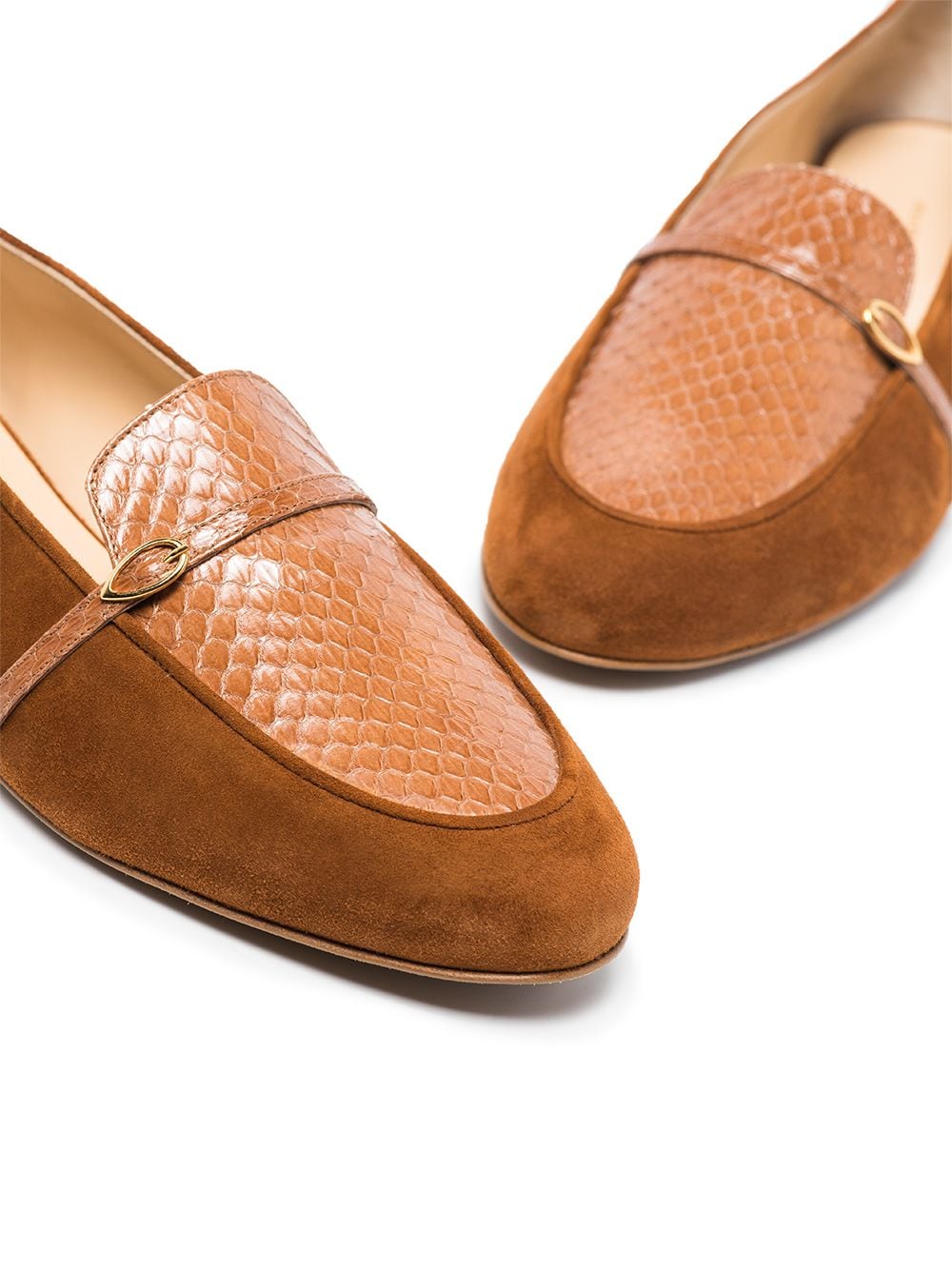 Jennifer Chamandi Fabrizio suède loafers - Bruin