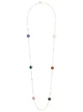 Pasquale Bruni 18kt rose gold Ton Joli diamond and semi-precious gemstone necklace - Pink