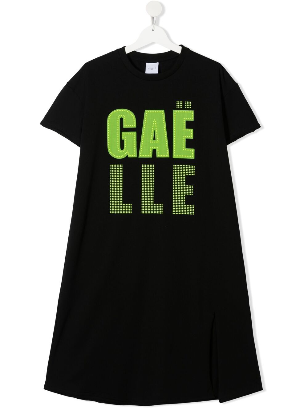 фото Gaelle paris kids платье-футболка с заклепками и логотипом