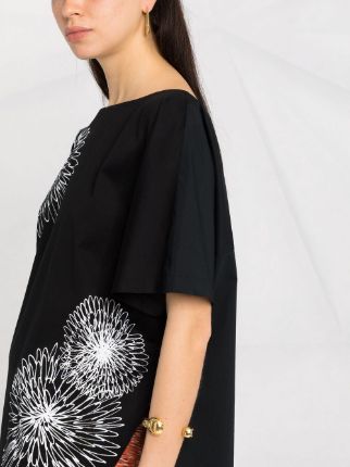 stencil floral-print cotton blouse展示图