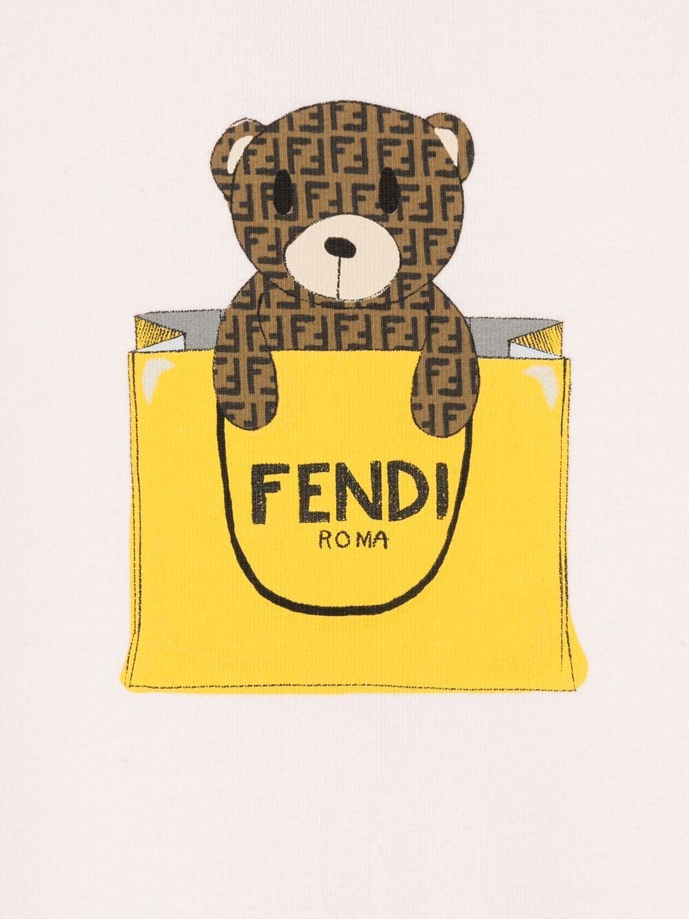 фото Fendi kids толстовка с принтом