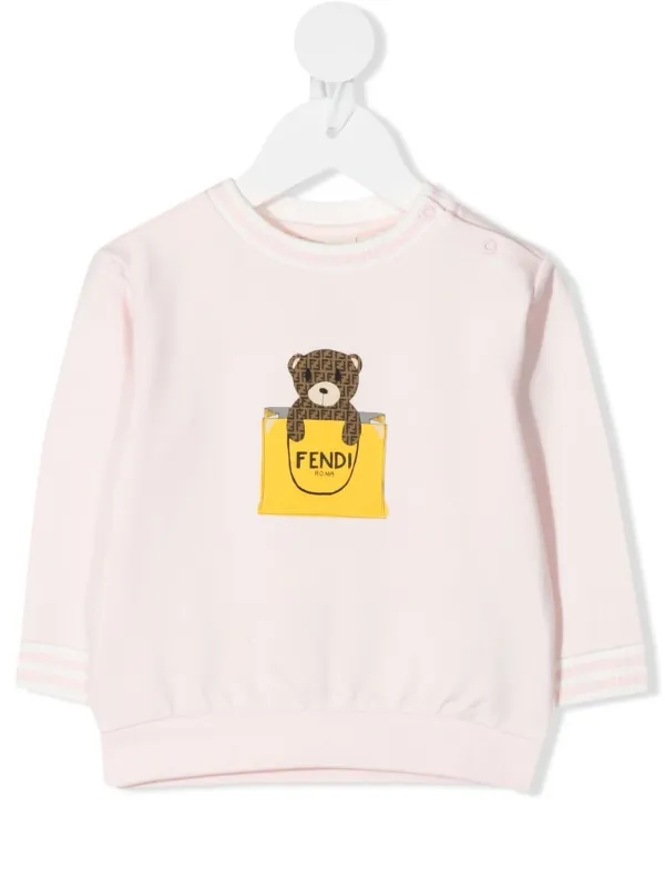 teddy bear print sweatshirt