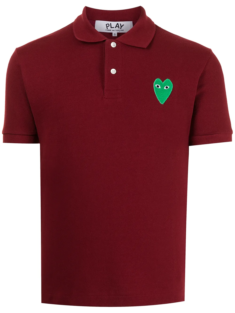 

Comme Des Garçons Play playera tipo polo con parche de corazón - Rojo