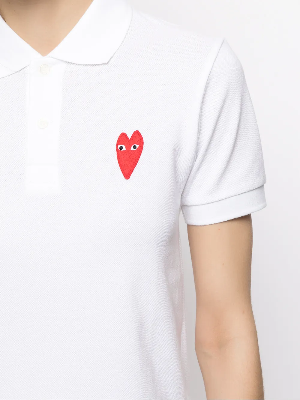 фото Comme des garçons play рубашка поло с вышитым логотипом