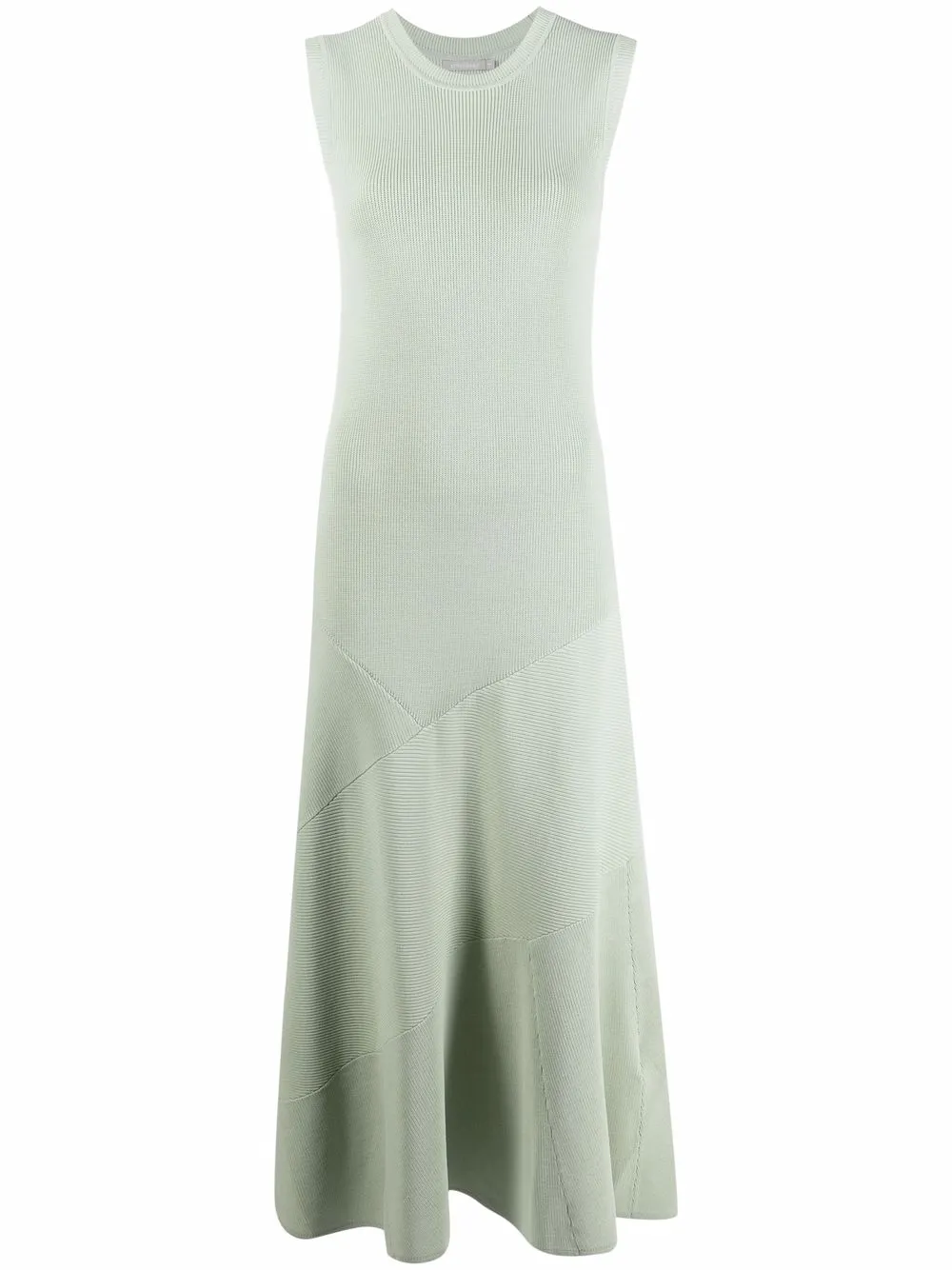

12 STOREEZ vestido tejido de canalé - Verde