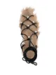 Altuzarra Pearl fur wraparound sandals