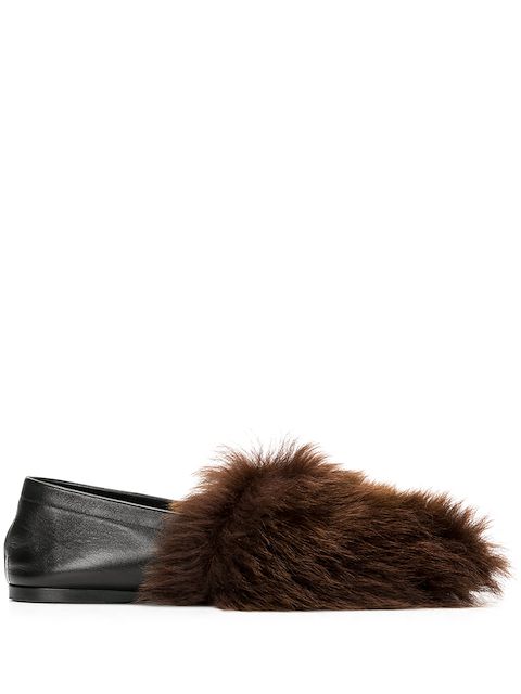 Altuzarra fur-detail flat slippers