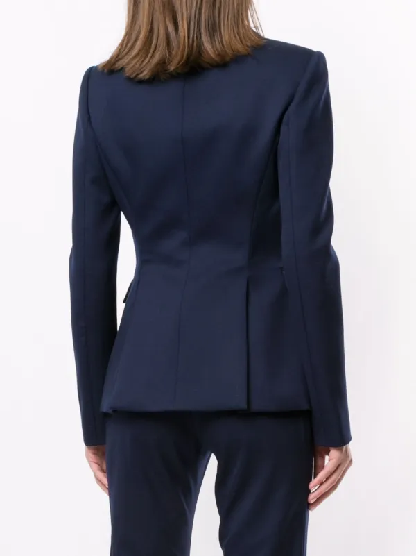 【Altuzarra】 Feniceチェック stretchウールブレザー Altuzarra Fenice single-breasted Wool Blazer | ブルー