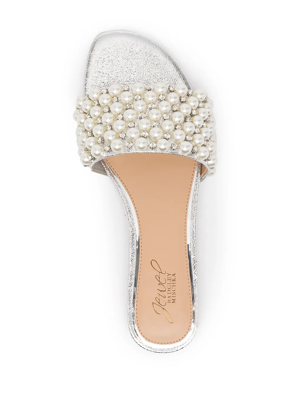 фото Badgley mischka шлепанцы orion с искусственным жемчугом