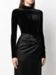 Mas Martinet Josephine long-sleeved velvet top