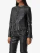 Burberry chain-link detail leather jacket