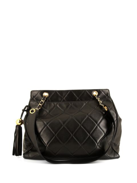 CHANEL 1995 Shopping diamond-quilted tote bag Women