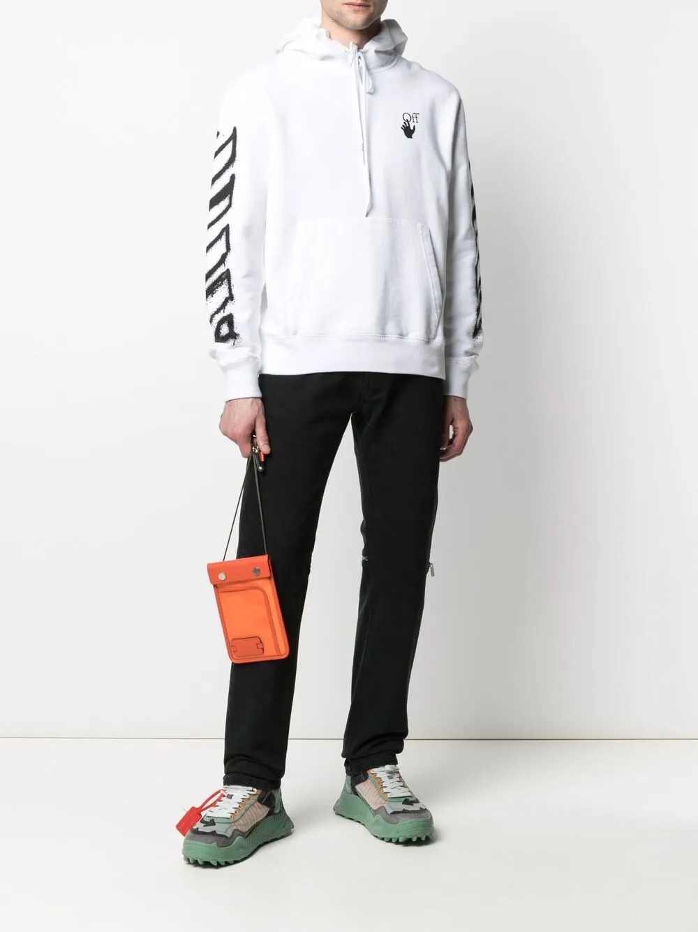 фото Off-white худи с принтом граффити