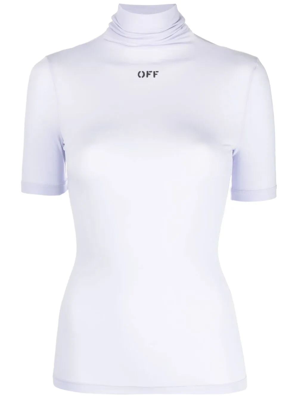 фото Off-white футболка с логотипом и высоким воротником