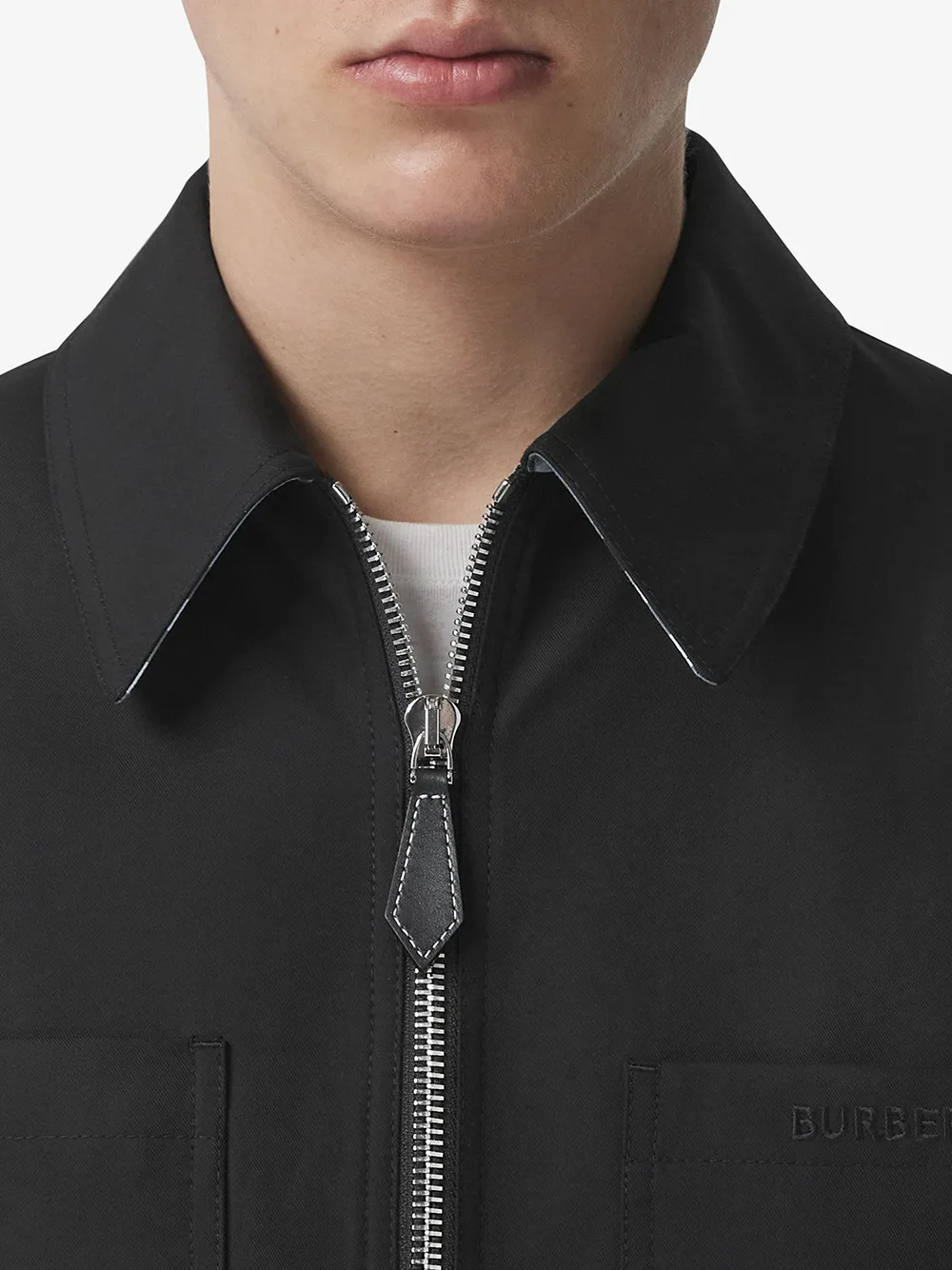 фото Burberry куртка harrington с отделкой в полоску