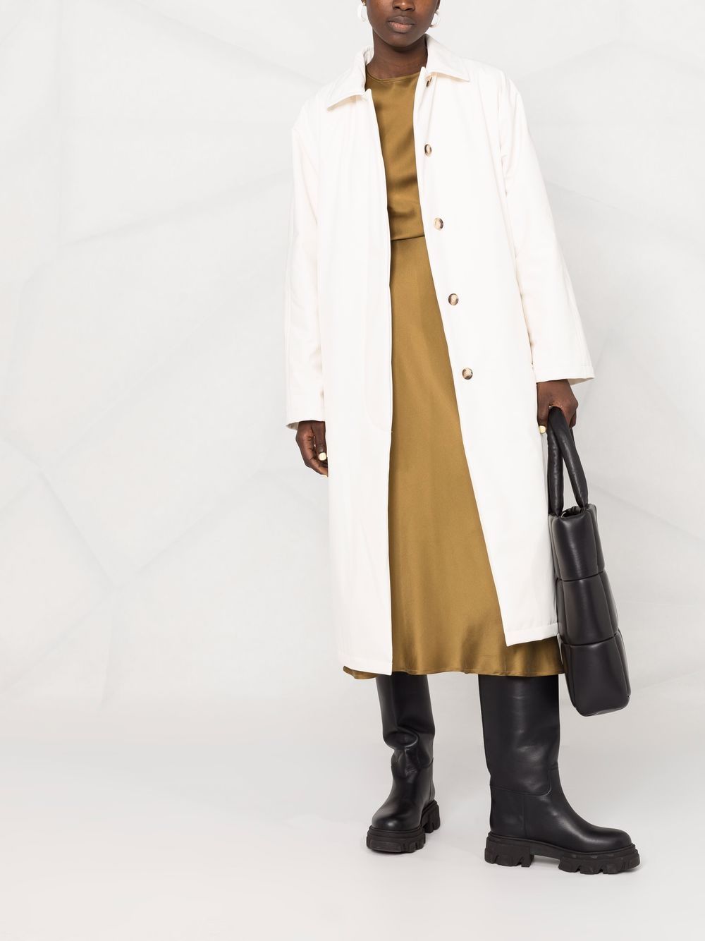 12 STOREEZ Trenchcoat met ceintuur - Wit