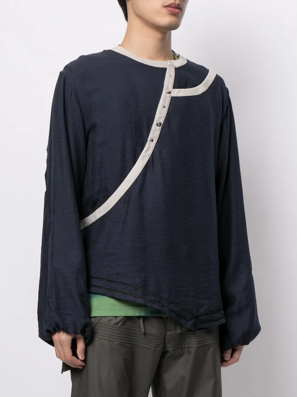 фото Kiko kostadinov толстовка асимметричного кроя с контрастными вставками