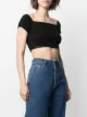 We11done chain-link detail cropped top