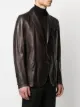 Tagliatore leather tailored blazer