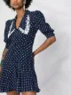 Alessandra Rich vestido con motivo de lunares