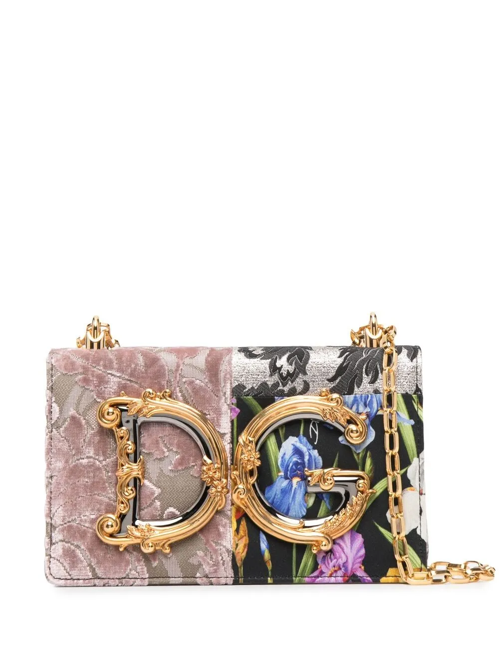 фото Dolce & gabbana сумка на плечо в технике пэчворк