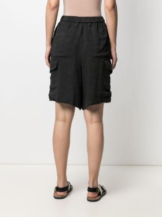 slub loose-fit shorts展示图