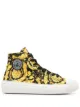 Image 1 of Versace Barocco-print high-top sneakers
