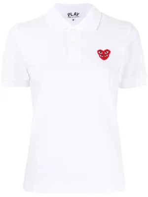 Comme Des Garçons Play ハート ロゴ ポロシャツ 通販 - FARFETCH
