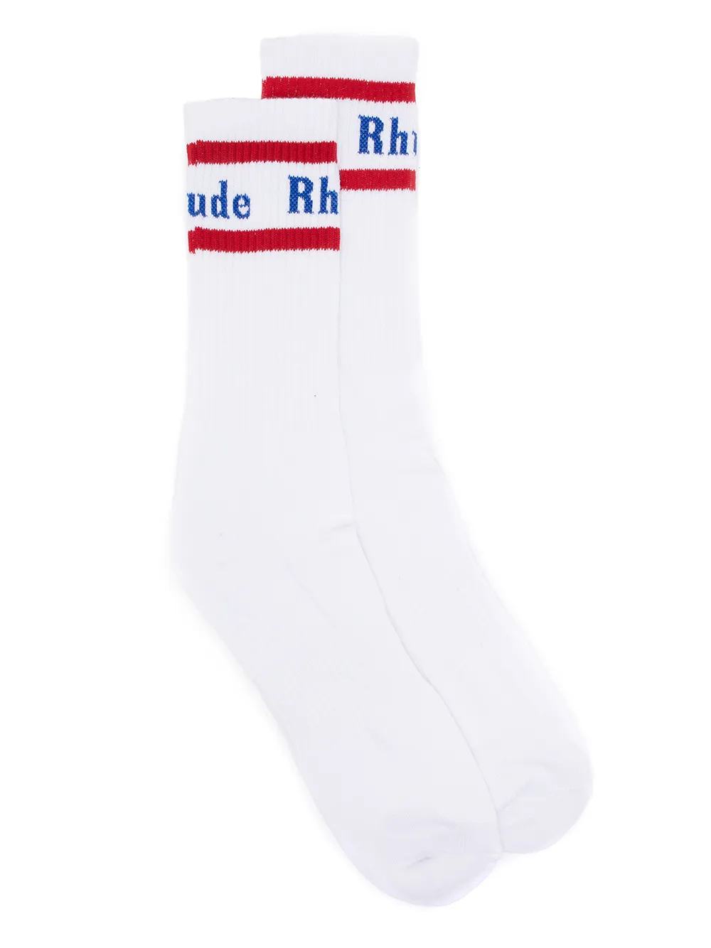 Rhude Logo-print Socks In White