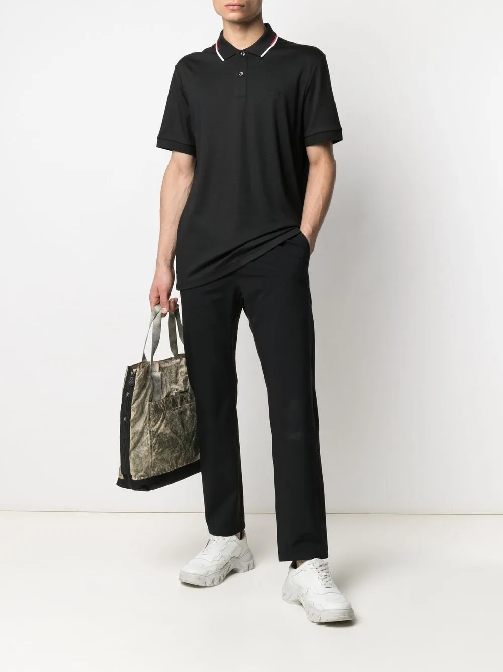 фото Boss рубашка поло с контрастной отделкой