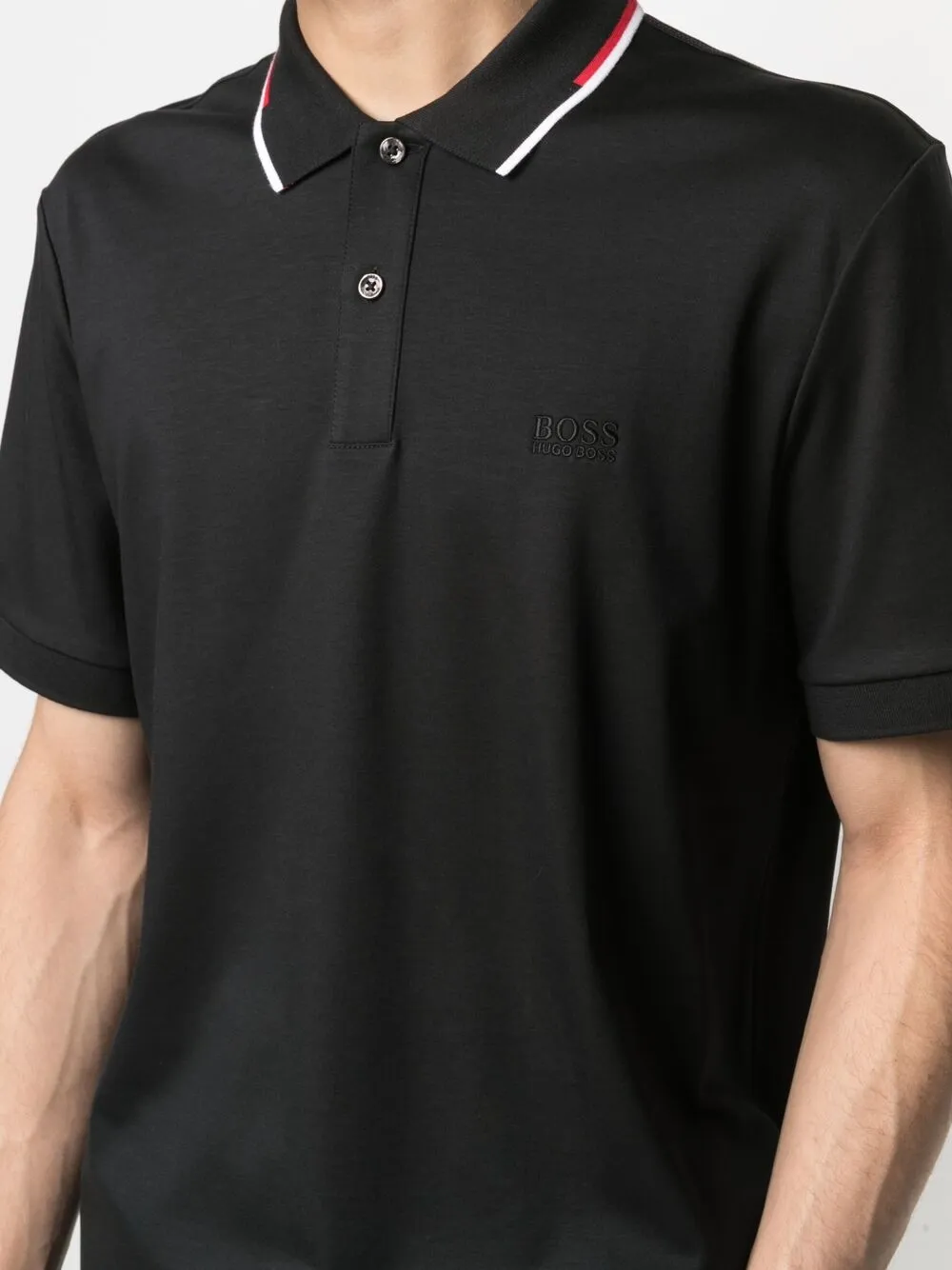 фото Boss рубашка поло с контрастной отделкой