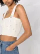 Alessandra Rich cropped cable-knit top