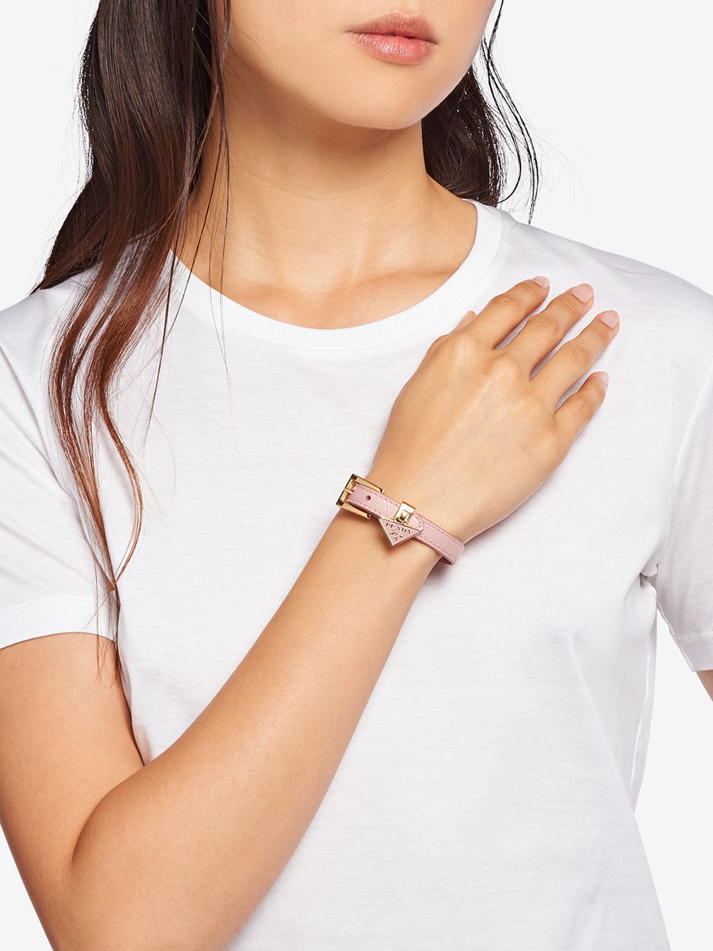 Prada Leren armband - Roze