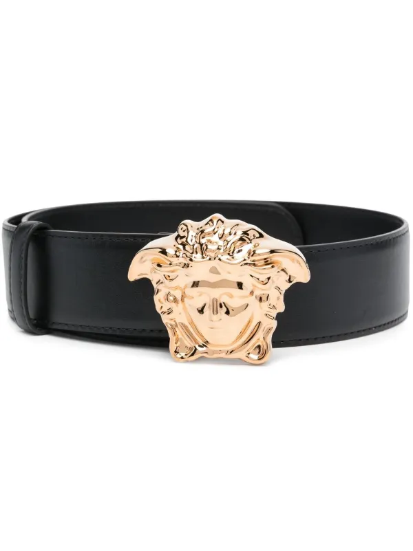 versace logo buckle belt