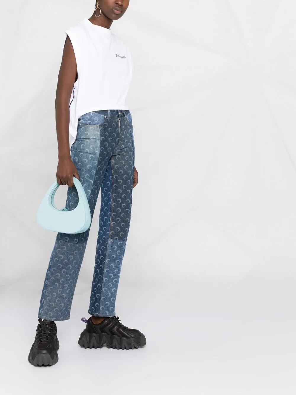 Palm Angels Tanktop met logoprint Wit