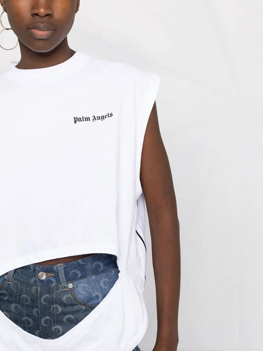 Palm Angels Tanktop met logoprint Wit