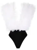 Alchemy x Lia Aram ruffled sleeveless bodysuit - White