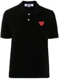 Comme Des Garçons Play logo-patch polo shirt - Black