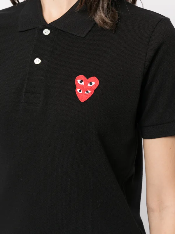 Comme Des Garçons Play ロゴパッチ ポロシャツ 通販 - FARFETCH