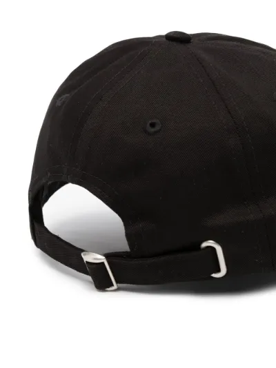 embroidered-logo baseball cap black 