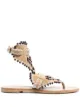 Image 1 of Alberta Ferretti bead-embellished leather sandals