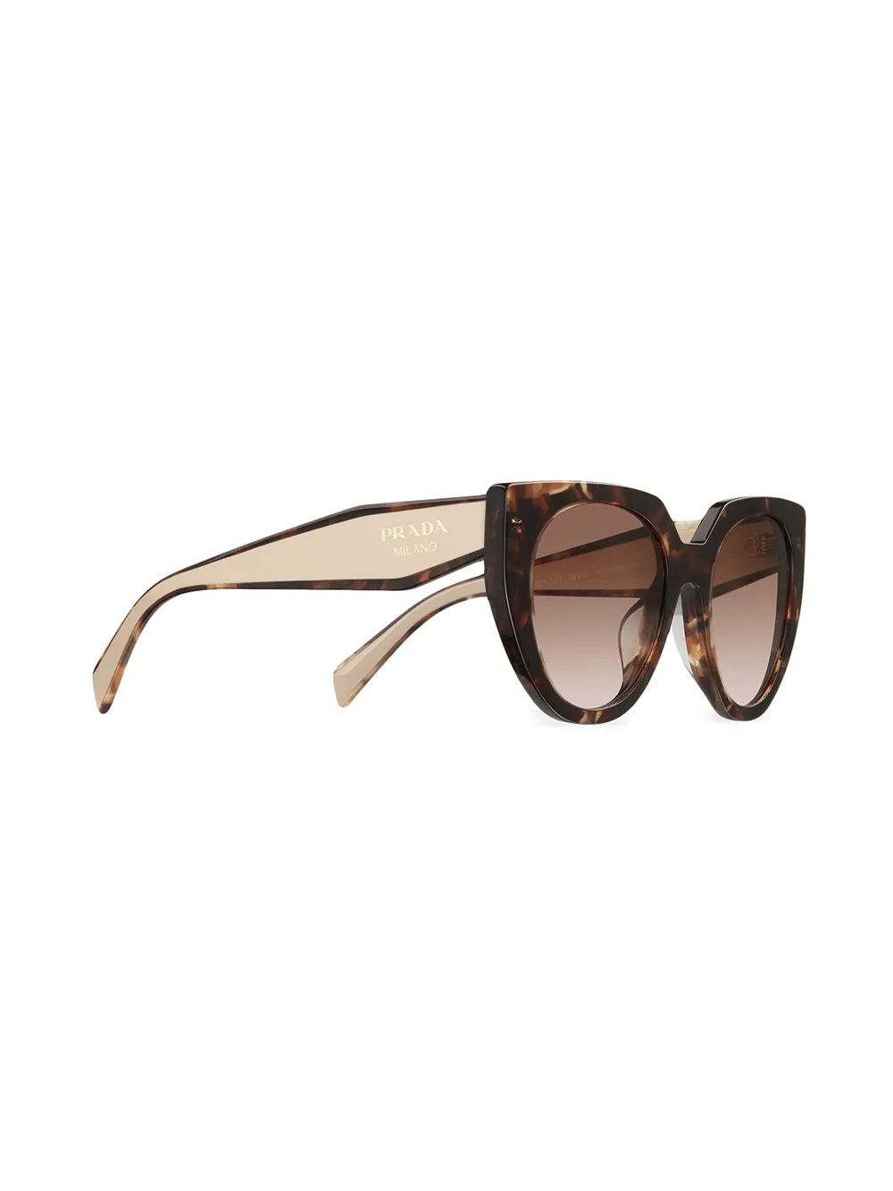 Prada Eyewear Zonnebril met oversized kattenoog montuur - Roze