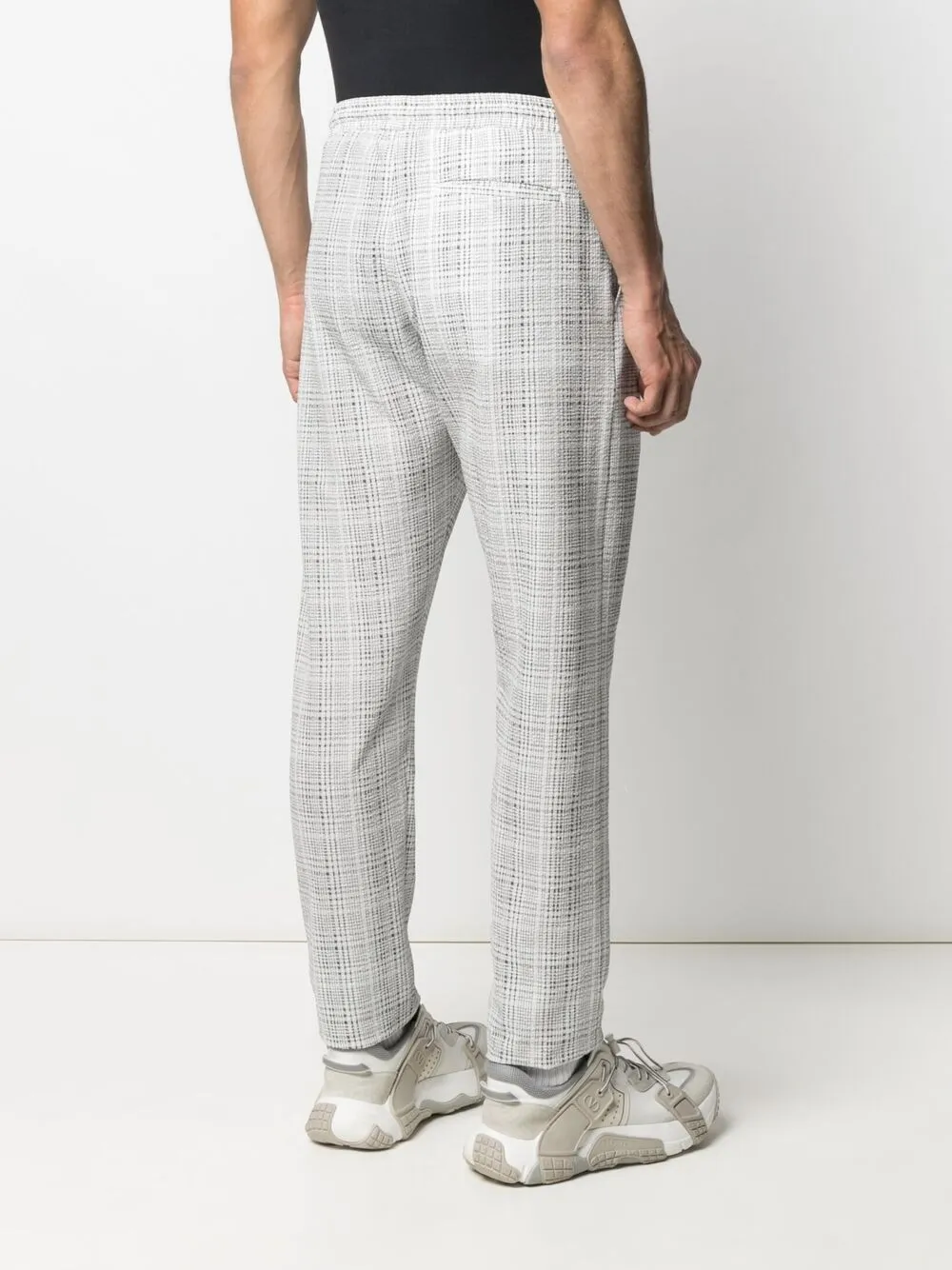 фото Emporio armani фактурные брюки в клетку