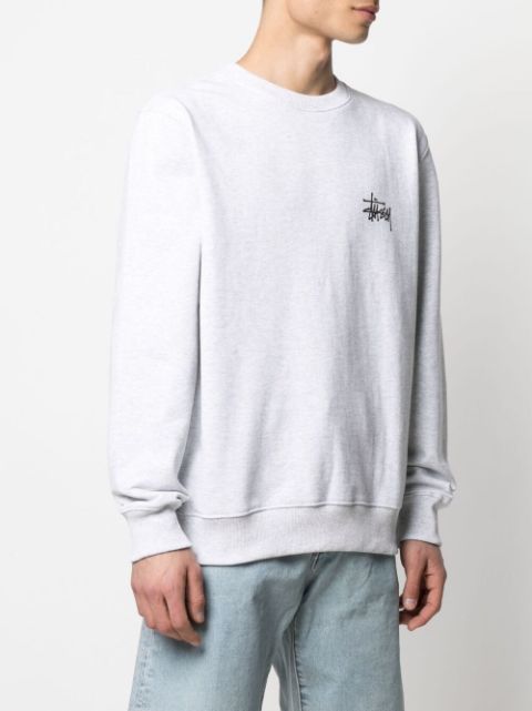 stussy stock logo crew neck sweatshirt