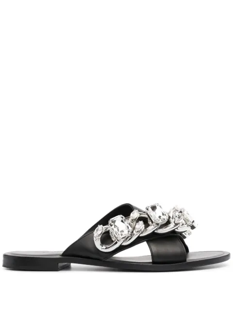 Philipp Plein chunky chain detail sandals 