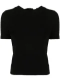 Cecilie Bahnsen ruffle-trim T-shirt - BLACK