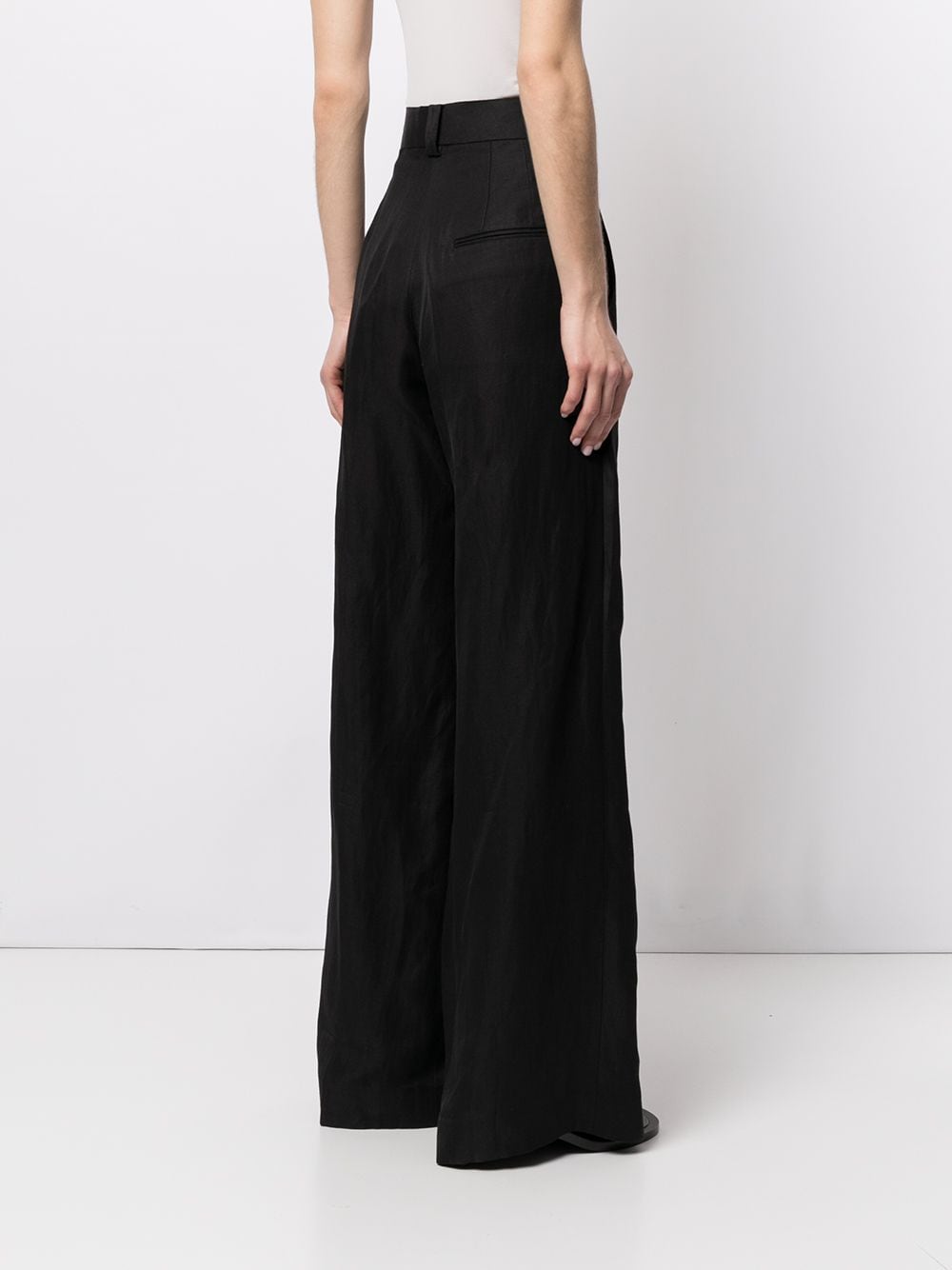 Shop Gia Studios Wide-leg Trousers In Black