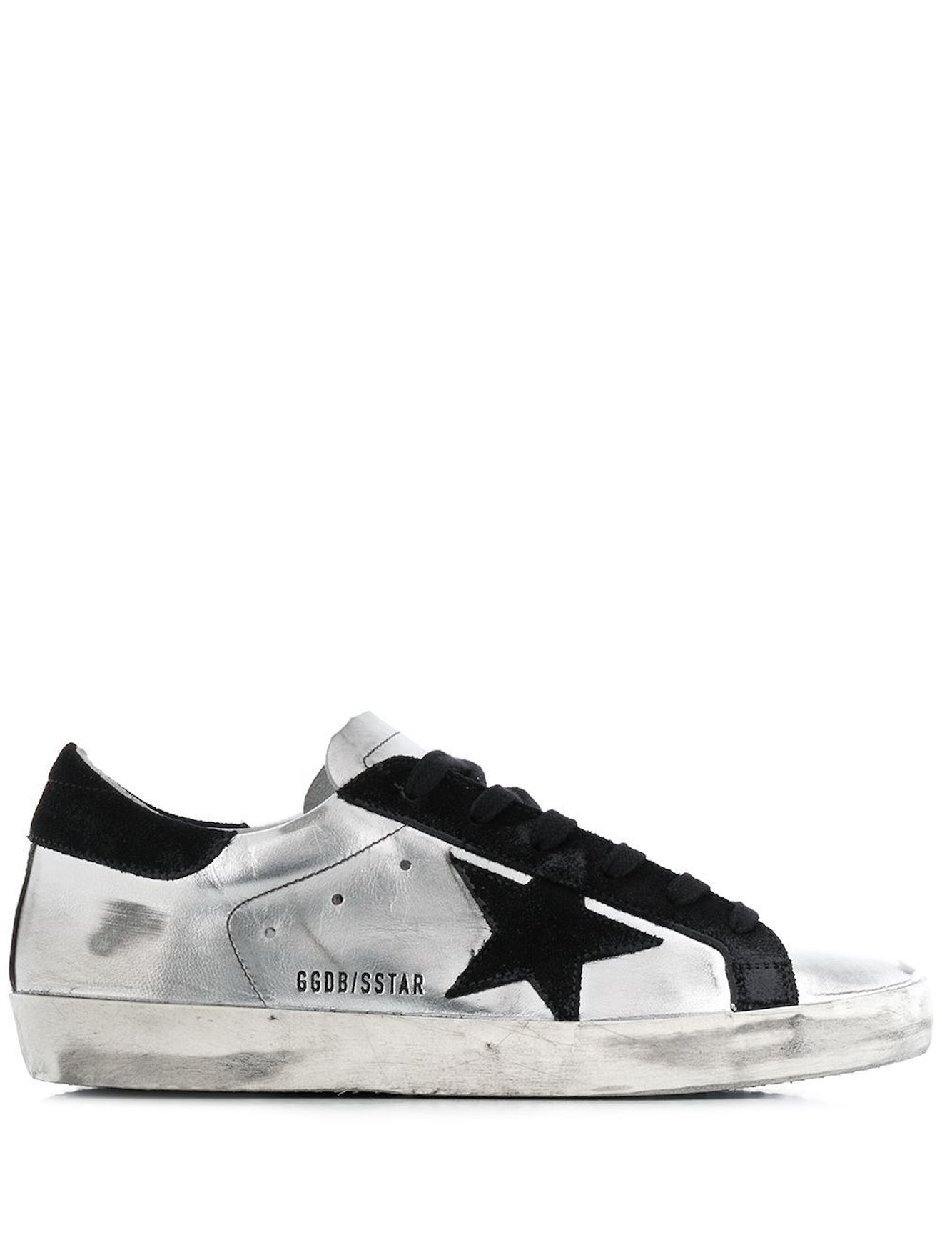 Golden Goose SuperStar leather sneakers silver MODES
